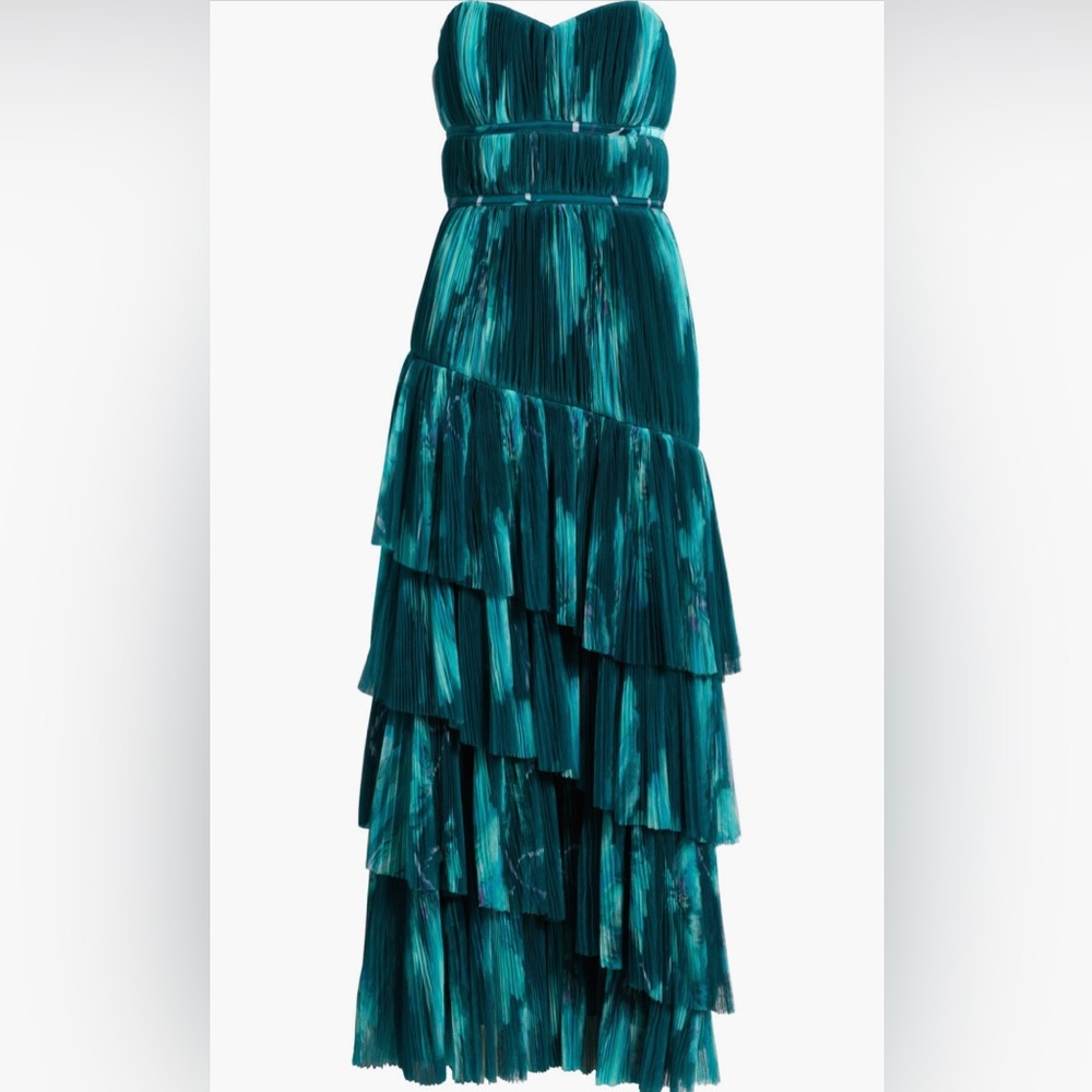 Hutch - Lanza Gown in Teal Breezy Bloom - NWT - Size 2 - Picture 5 of 13